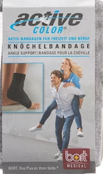 BORT ActiveColor Knöchelbandage L +23cm schwarz