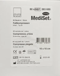 MediSet Faltkompressen Typ 24 10x10cm 8 fach steril