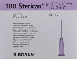 Sterican Nadel 24G 0.55x25mm lila Luer