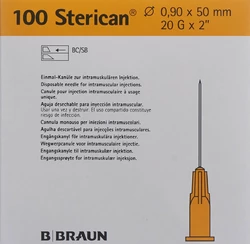 Sterican Nadel 20G 0.90x50mm gelb Luer