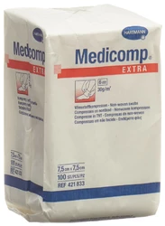 Medicomp Extra Vlieskompr 7.5x7.5cm n st