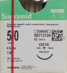 Supramid 45cm DS 16 5-0 schwarz