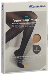 BAUERFEIND VenoTrain Micro CCL2 AD S normal/short pied fermé creme