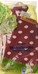 Sänger Wärmflasche 2l Strickbezug rot Punkte