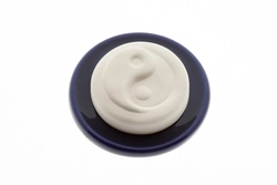 aromalife Duftstein Set Ying Yang & Unterteller dunkelblau