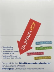 SUPAIRBOX 1x7 Wochendispenser deutsch/französisch rainbow à 12 Stück
