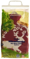 Sänger Wärmflasche 2l Strickbezug rot Hirsch