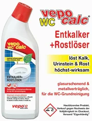 vepocalc WC-Entkalker + Rostlöser Urinsteinentferner maximal wirksam metallverträglich