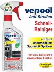 vepool Anti-Streifen Schnellreiniger 360°