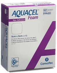AQUACEL Foam Schaumverband nicht-adhäsiv 5x5cm