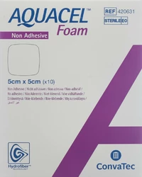 AQUACEL Foam Schaumverband nicht-adhäsiv 5x5cm