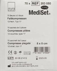 MediSet Faltkompressen Typ 17 5x5cm 12 fach steril