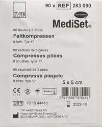 MediSet Faltkompressen Typ 17 5x5cm 8 fach steril