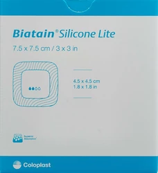 Biatain Silicone lite Schaumverband 7.5x7.5cm