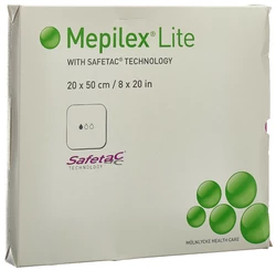 Mepilex Lite Absorptionsverband 20x50cm Silikon