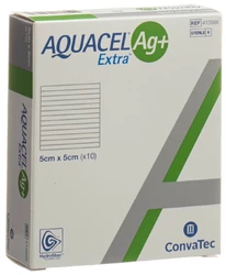 AQUACEL Ag+ Extra Kompresse 5x5cm