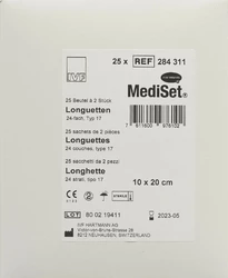 MediSet Longuetten Typ 17 10x20cm 24 fach steril