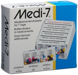 Medi-7 kamentendosierer Tage deutsch/französisch/italienisch weiss