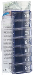 SUPAIRBOX 1x7 Wochendispenser deutsch/französisch blau