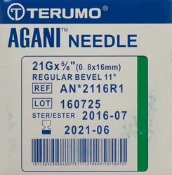 Terumo Agani Einmalkanüle 21G 0.8x16mm grün