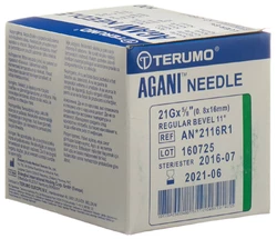 Terumo Agani aiguille à usage unique 21G 0.8x16mm vert