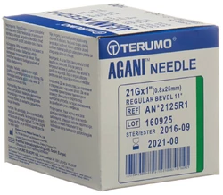 Terumo Agani aiguille à usage unique 21G 0.8x25mm vert