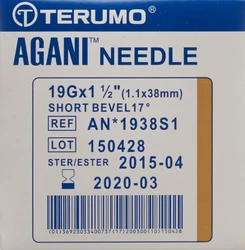 Terumo Agani Einmalkanüle 19G 1.1x38mm elfenbein Kurzschliff