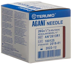 Terumo Agani Einmalkanüle 26G 0.45x13mm braun