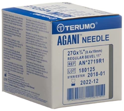 Terumo Agani Einmalkanüle 27G 0.4x19mm grau
