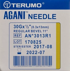 Terumo Agani Einmalkanüle 30G 0.3x13mm gelb