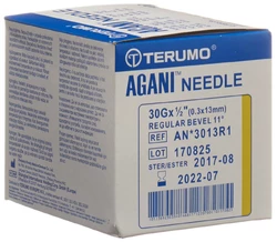Terumo Agani aiguille à usage unique 30G 0.3x13mm jaune
