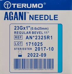 Terumo Agani aiguille à usage unique 23G 0.6x25mm bleu