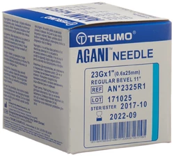 Terumo Agani Einmalkanüle 23G 0.6x25mm blau
