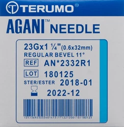Terumo Agani aiguille à usage unique 23G 0.6x32mm bleu