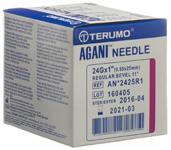 Terumo Agani Einmalkanüle 24G 0.55x25mm lila