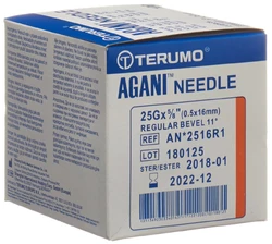 Terumo Agani Einmalkanüle 25G 0.5x16mm orange