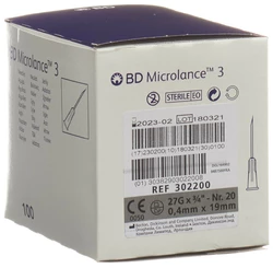 BD Microlance 3 Injektion Kanüle 0.40x19mm grau