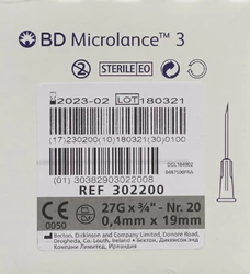BD Microlance 3 Injektion Kanüle 0.40x19mm grau