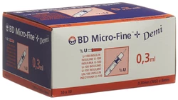 BD Micro-Fine+ U100 Insulin Spritze 8 mm Demi