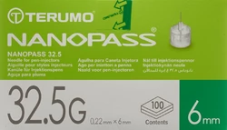 Terumo Pen Nadel NANOPASS 32.5G 0.22x6mm Kanüle für Injektions-Pen