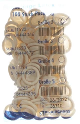 Dr. Junghans Fingerlinge Latex gerollt Grösse 2 puderfrei und unsteril