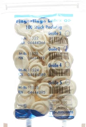 Dr. Junghans Fingerlinge Latex gerollt Grösse 3 puderfrei und unsteril