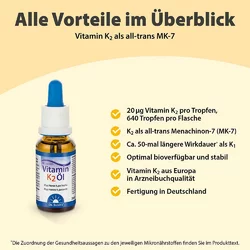 Dr. Jacob's Vitamin K2 Öl Tropfen all-trans MK7 vegan
