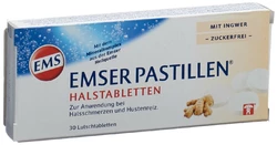 EMSER PASTILLEN zuckerfrei mit Ingwer