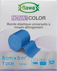 flawa Nova Color Idealbinde 6cmx5m blau