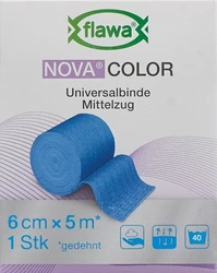 flawa Nova Color Idealbinde 6cmx5m blau