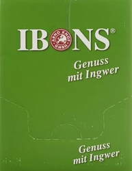 IBONS Ingwer Bonbon Display Zitrone ohne Zucker 10x75g
