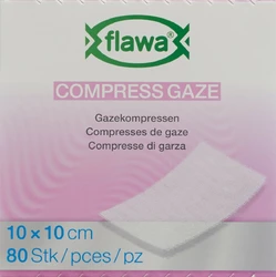 flawa Gazekompressen geschnitten 10x10cm keimreduzierend behandelt