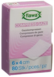 flawa Gazekompressen geschnitten 4x6cm keimreduzierend behandelt
