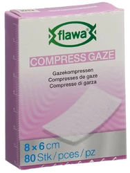 flawa Gazekompressen geschnitten 6x8cm keimreduzierend behandelt